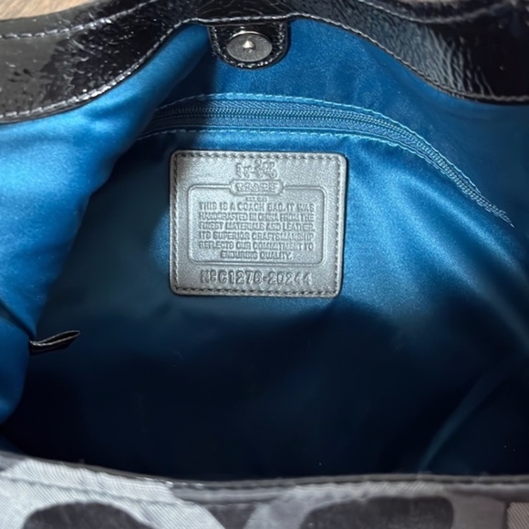 Coach Shoulder Bag Black Grey Patterned - Picture 3 of 6